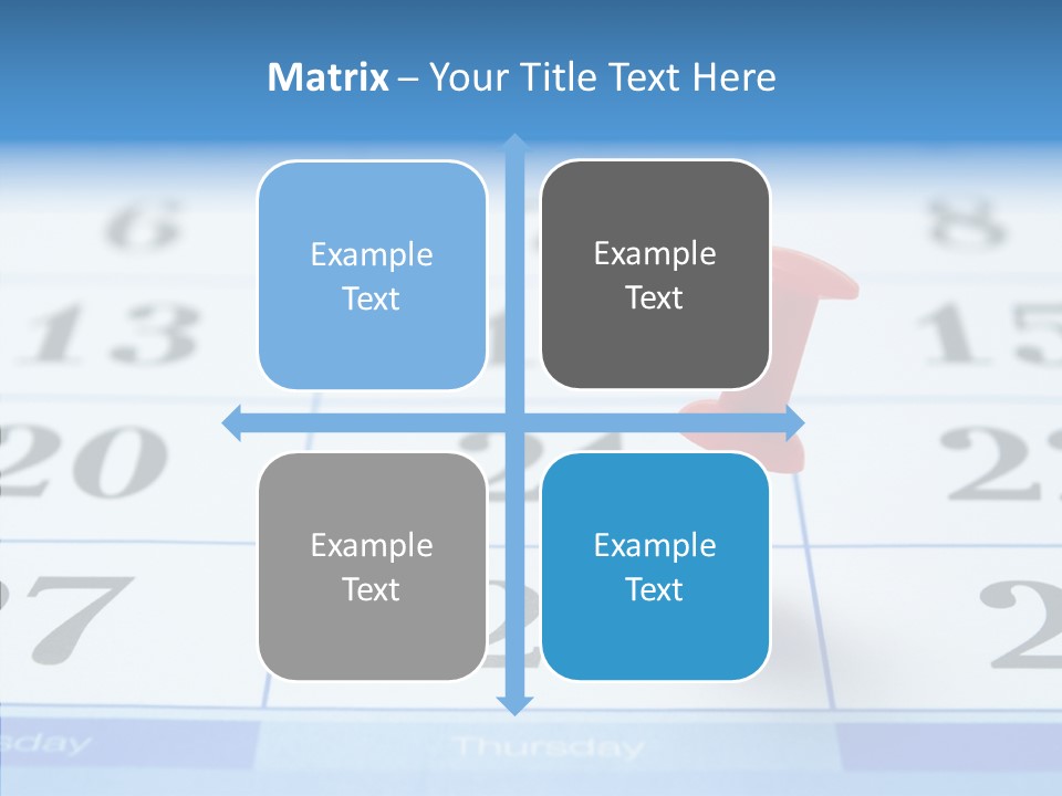 Red Square Calendar PowerPoint Template