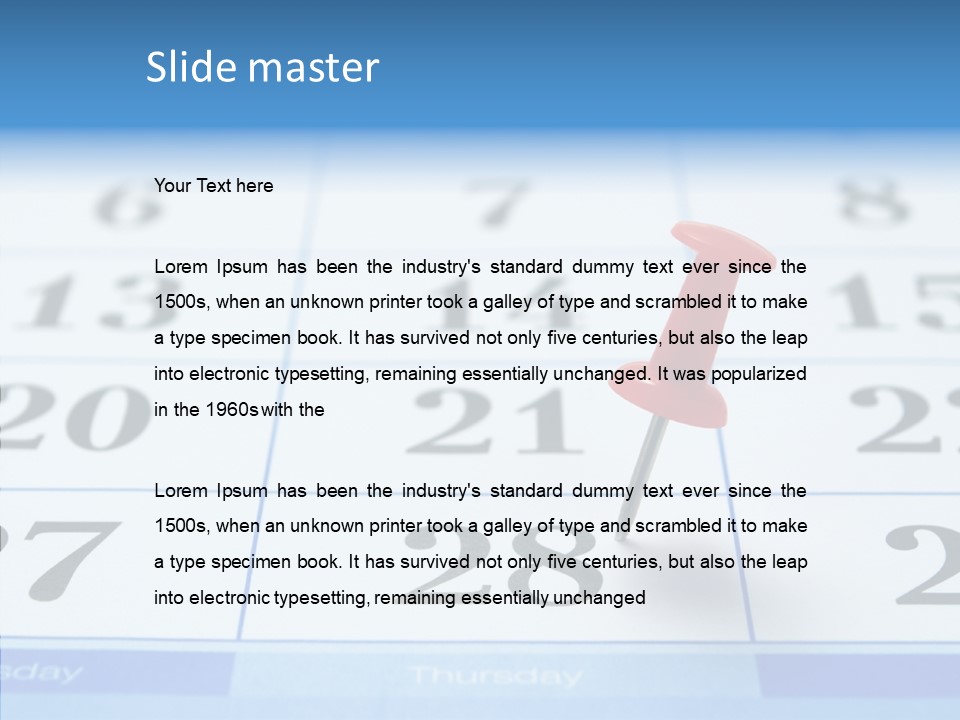 Red Square Calendar PowerPoint Template