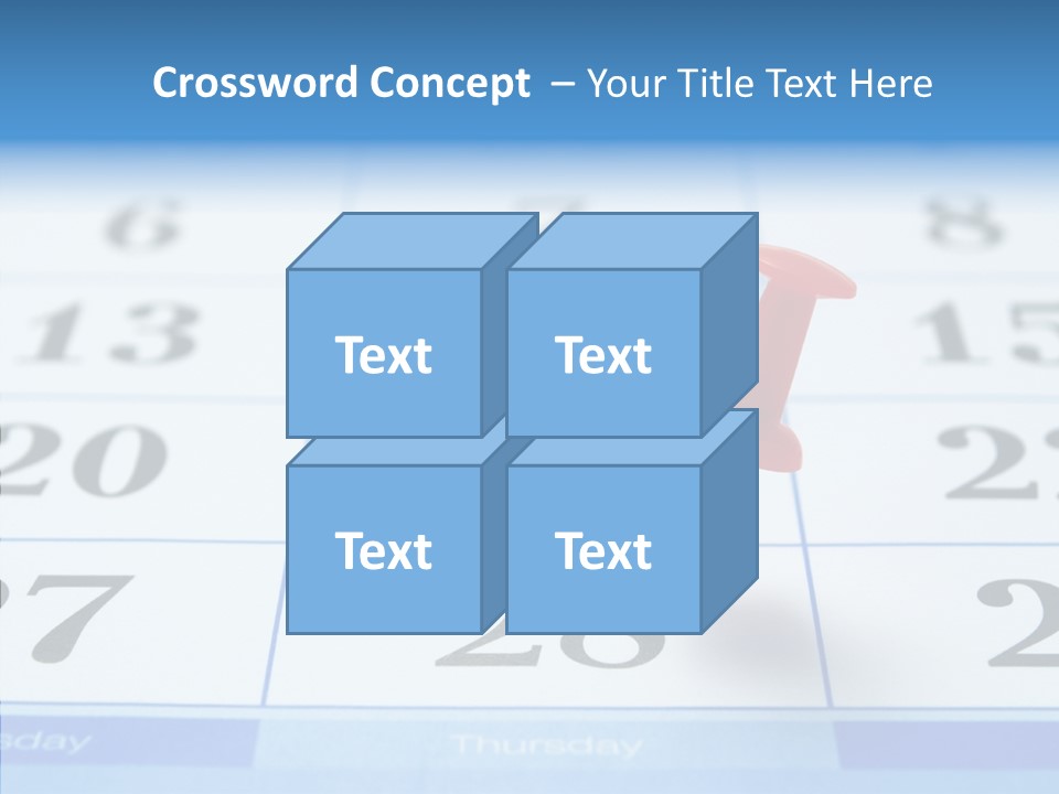 Red Square Calendar PowerPoint Template