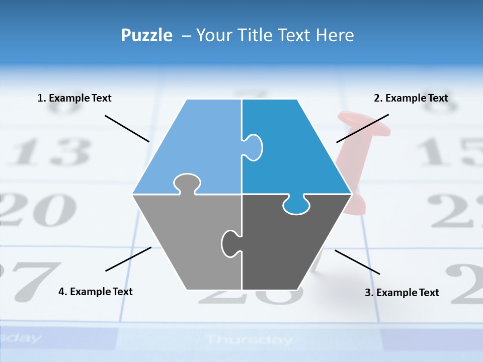Red Square Calendar PowerPoint Template