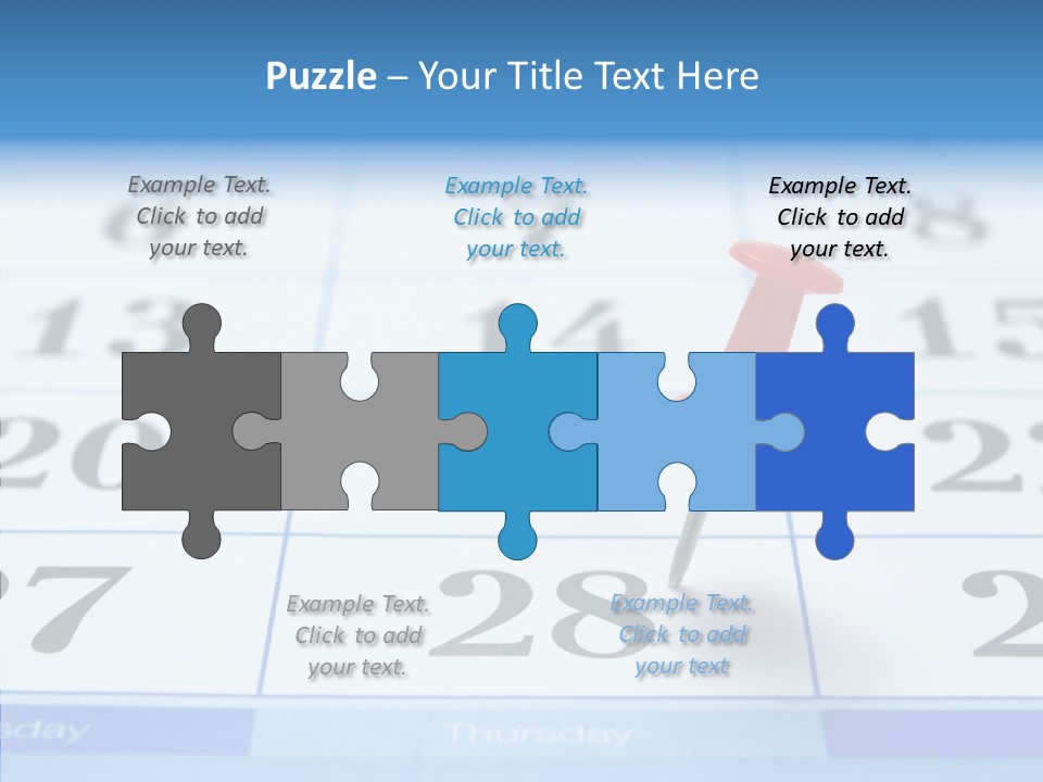 Red Square Calendar PowerPoint Template