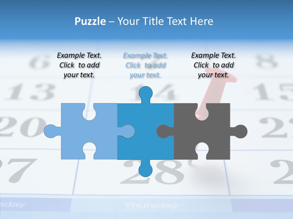 Red Square Calendar PowerPoint Template