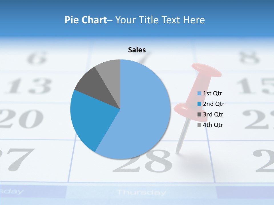 Red Square Calendar PowerPoint Template