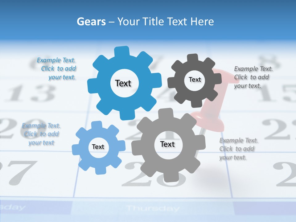 Red Square Calendar PowerPoint Template