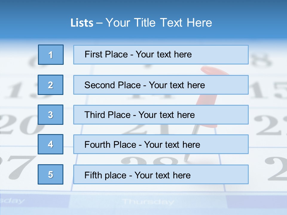 Red Square Calendar PowerPoint Template
