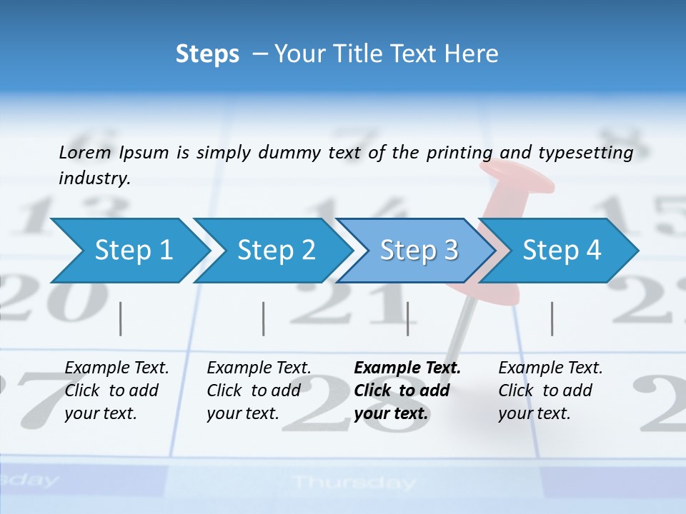 Red Square Calendar PowerPoint Template