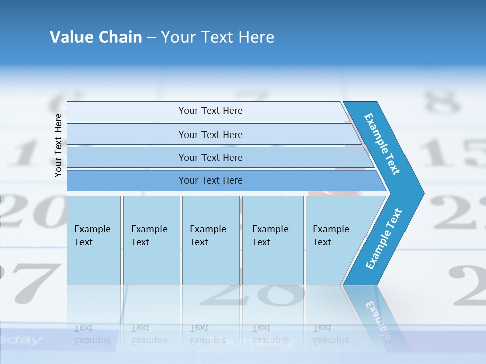 Red Square Calendar PowerPoint Template