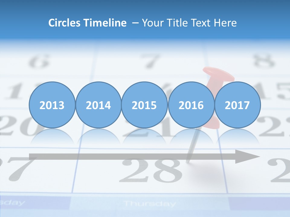 Red Square Calendar PowerPoint Template