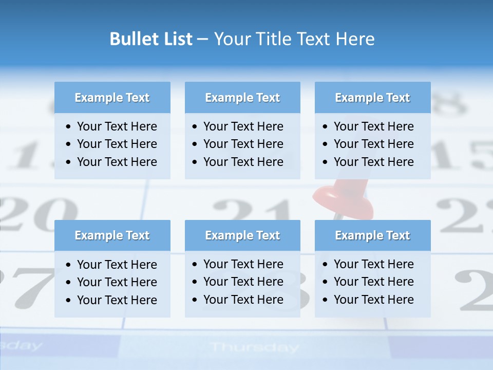 Red Square Calendar PowerPoint Template