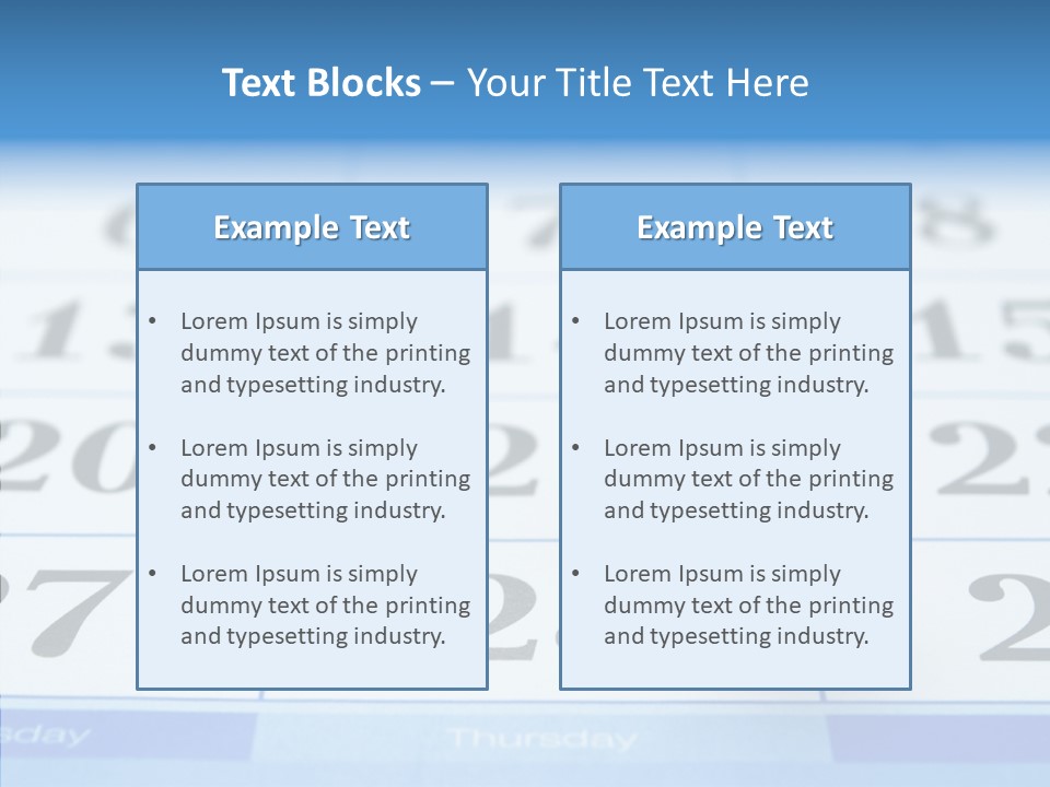 Red Square Calendar PowerPoint Template