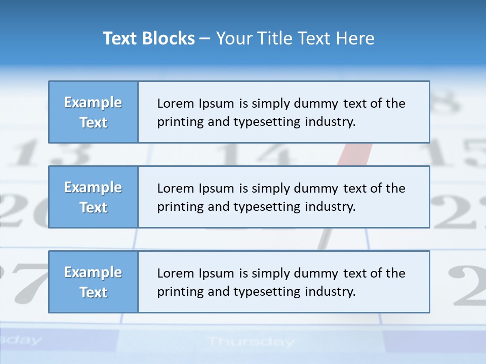 Red Square Calendar PowerPoint Template