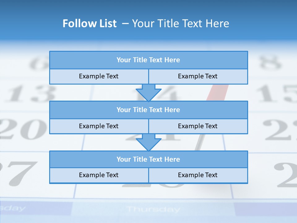 Red Square Calendar PowerPoint Template