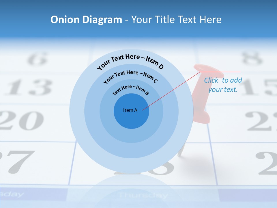 Red Square Calendar PowerPoint Template