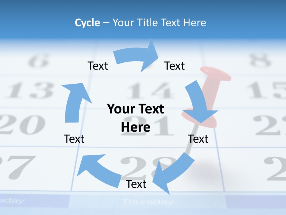 Red Square Calendar PowerPoint Template