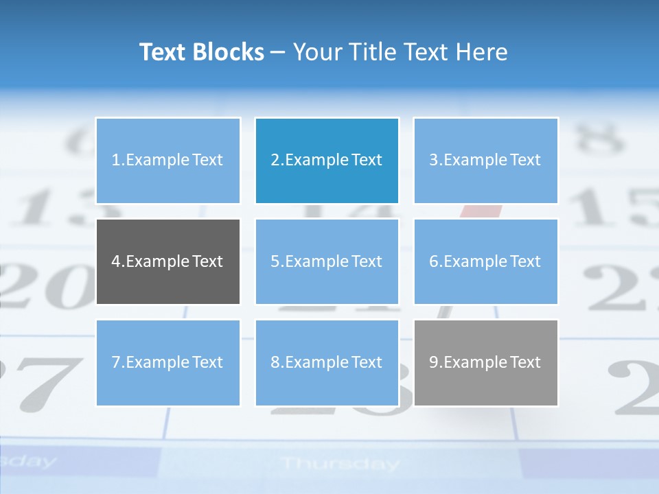 Red Square Calendar PowerPoint Template