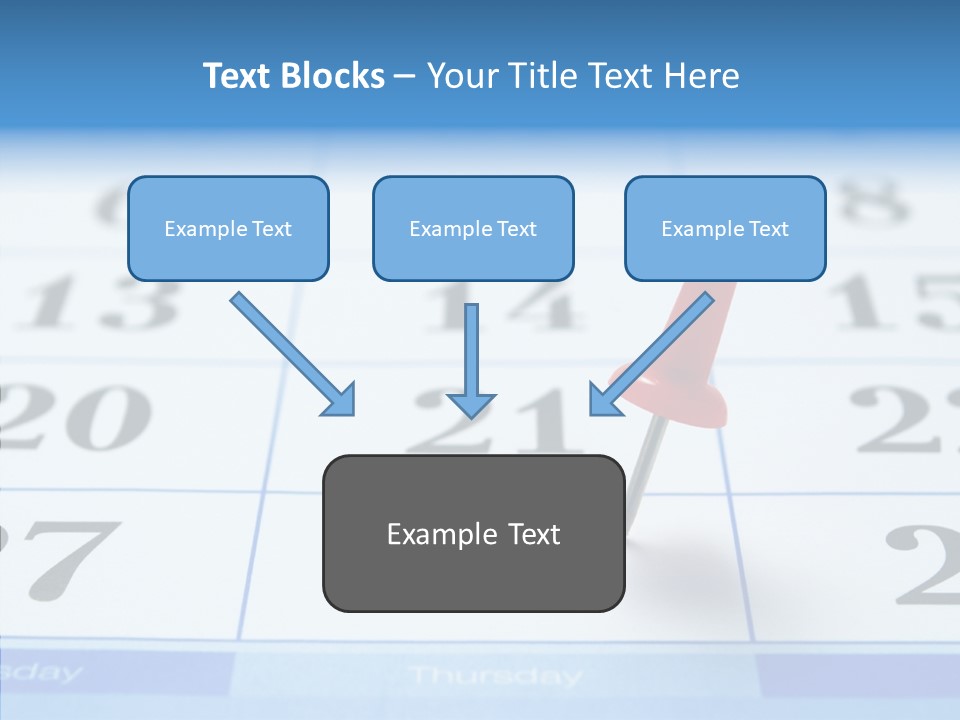 Red Square Calendar PowerPoint Template