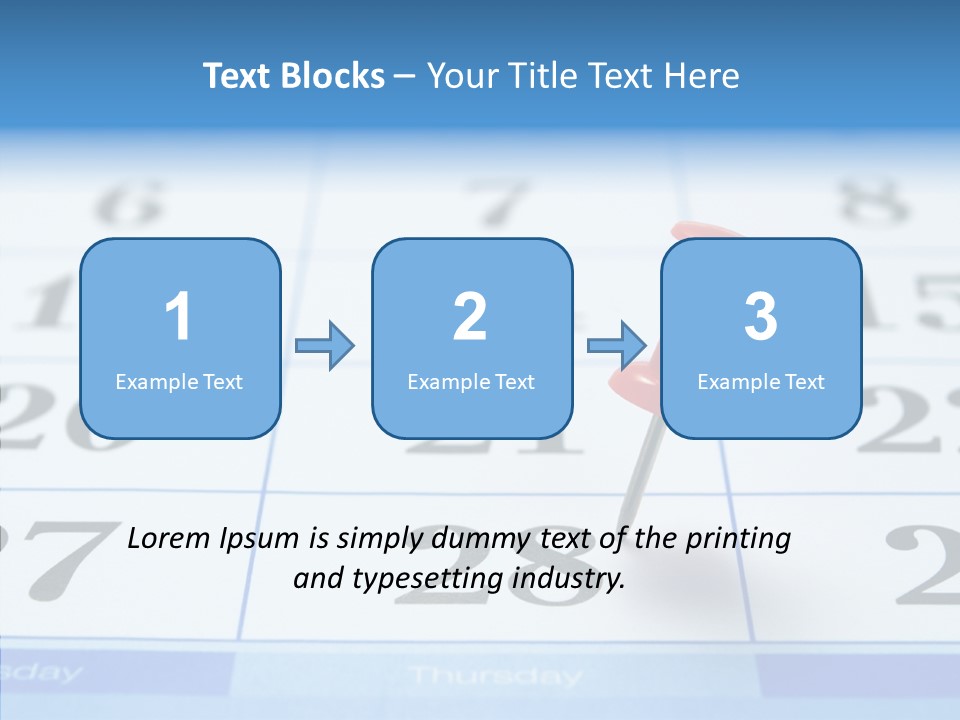 Red Square Calendar PowerPoint Template
