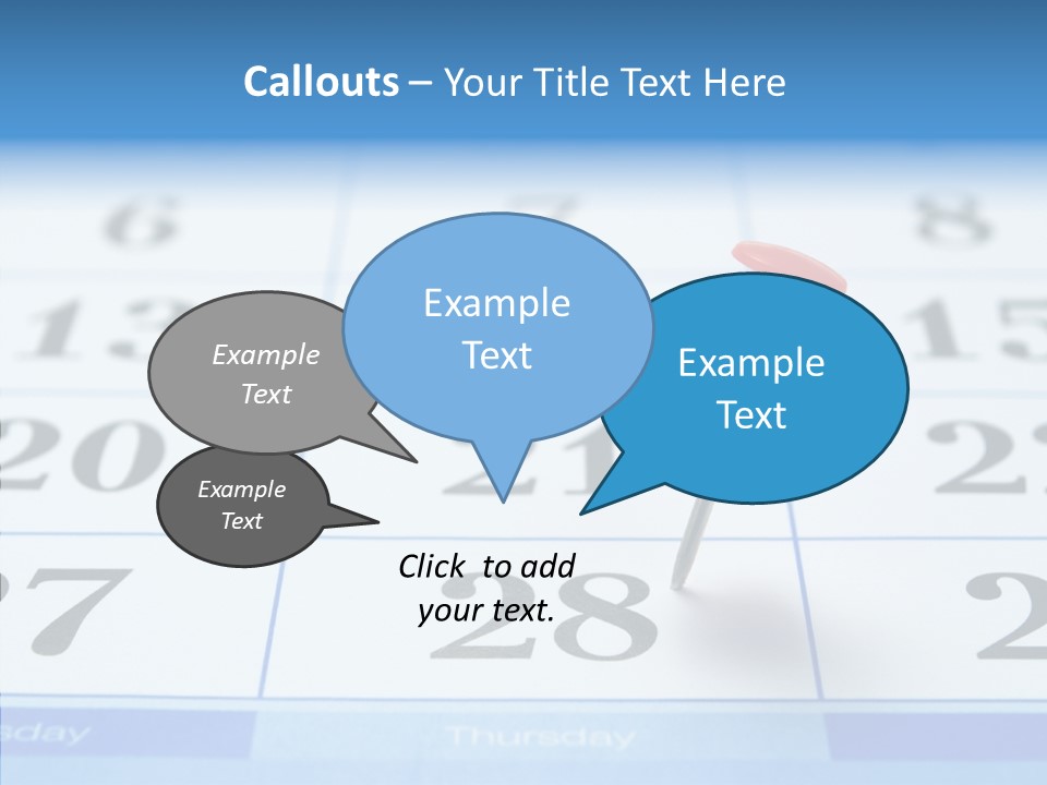 Red Square Calendar PowerPoint Template