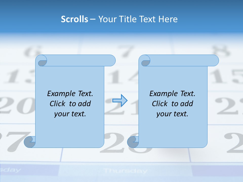 Red Square Calendar PowerPoint Template