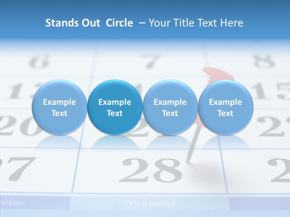 Red Square Calendar PowerPoint Template