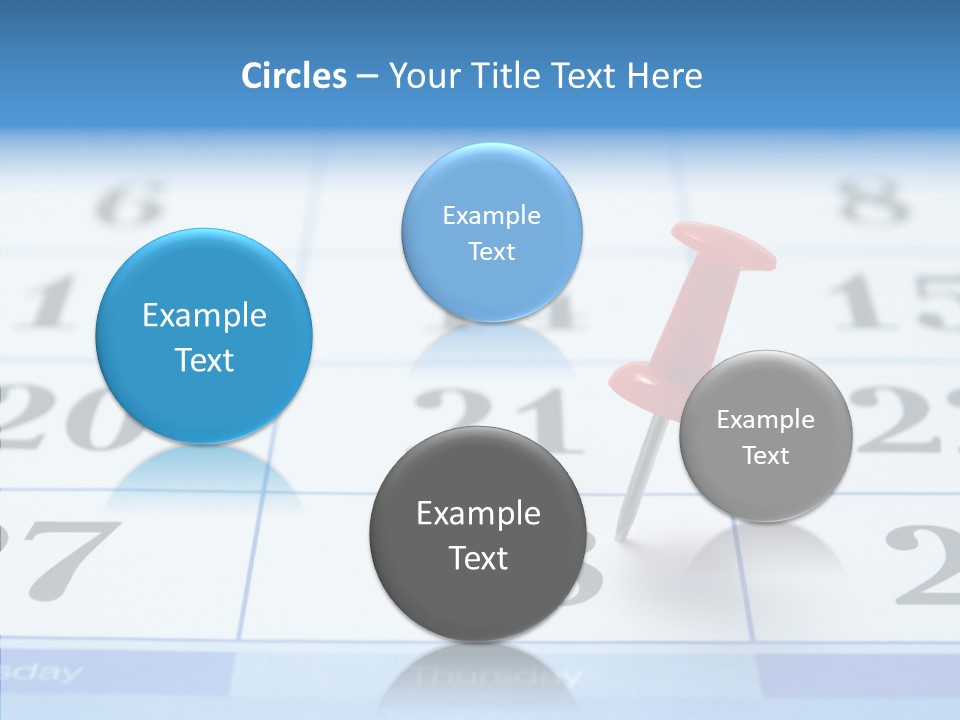 Red Square Calendar PowerPoint Template