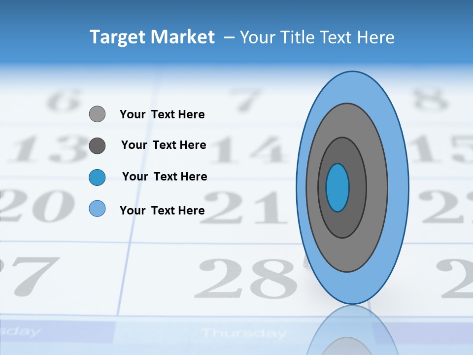 Red Square Calendar PowerPoint Template