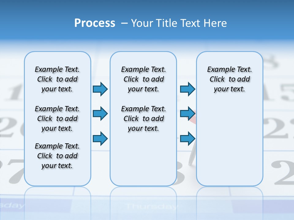 Red Square Calendar PowerPoint Template
