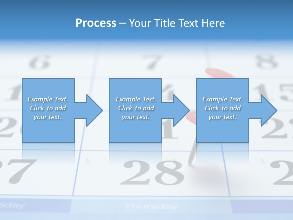 Red Square Calendar PowerPoint Template