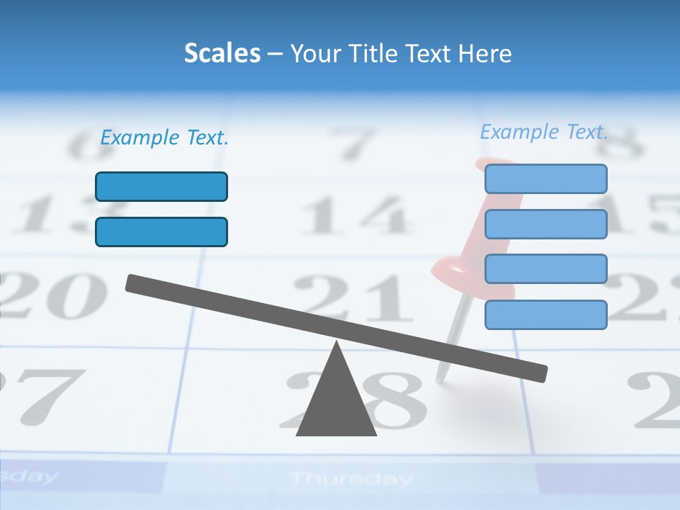 Red Square Calendar PowerPoint Template