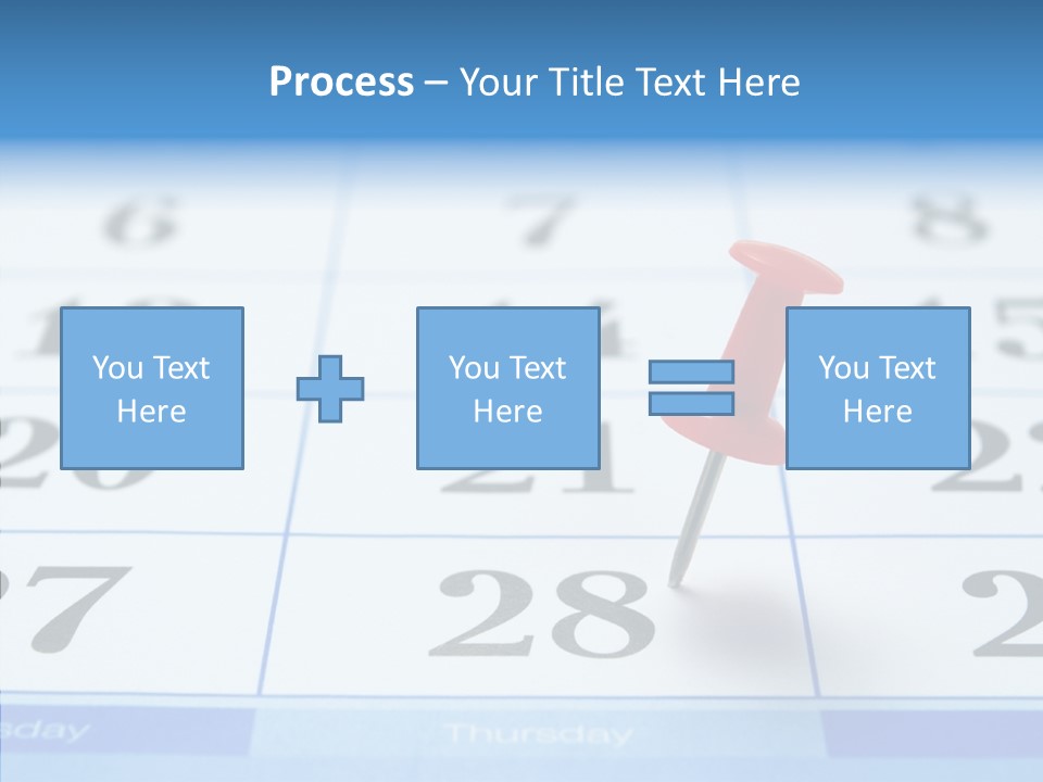 Red Square Calendar PowerPoint Template