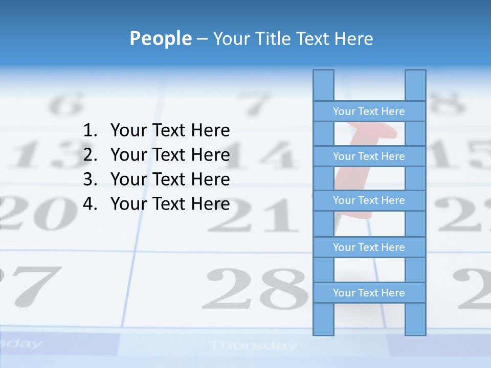 Red Square Calendar PowerPoint Template