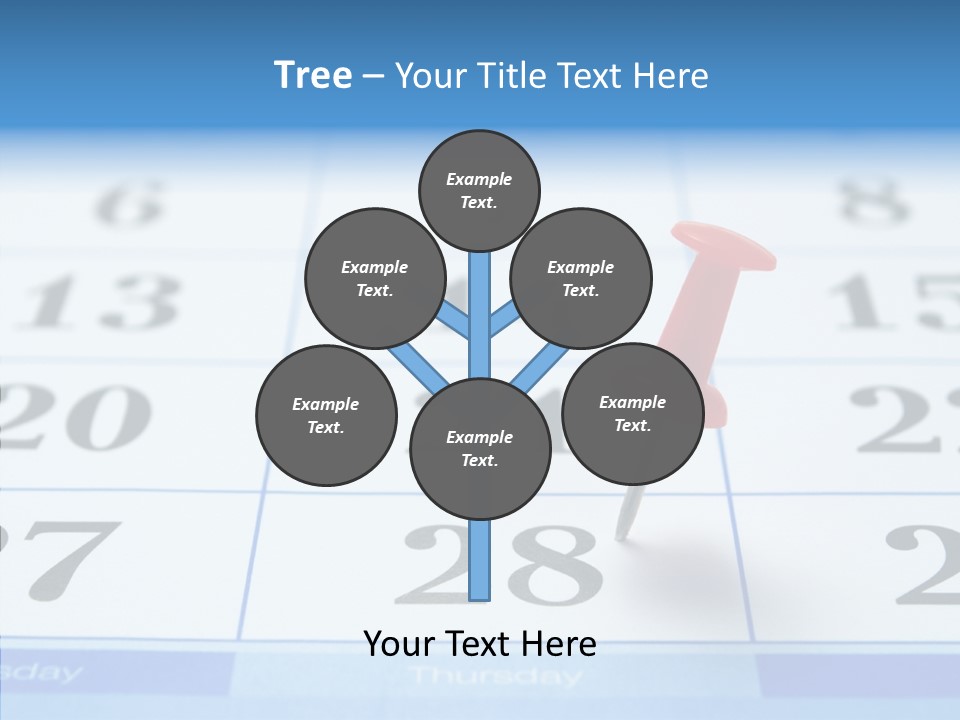 Red Square Calendar PowerPoint Template