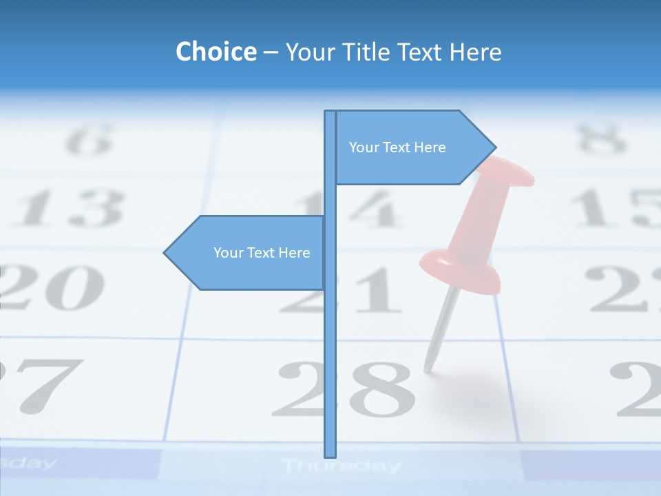 Red Square Calendar PowerPoint Template