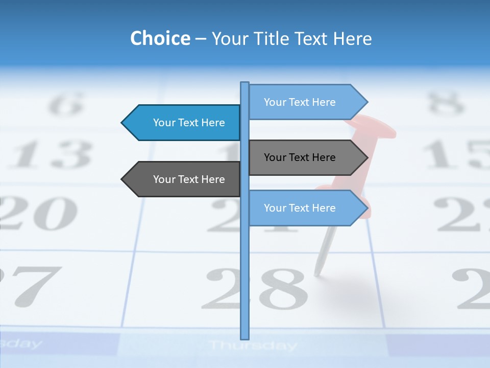 Red Square Calendar PowerPoint Template