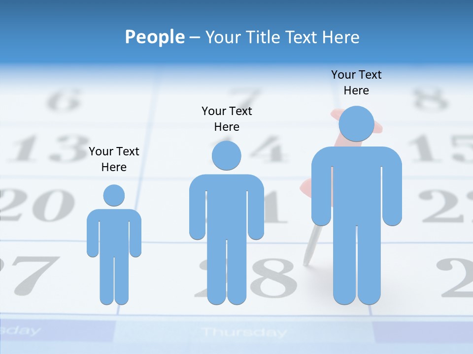 Red Square Calendar PowerPoint Template