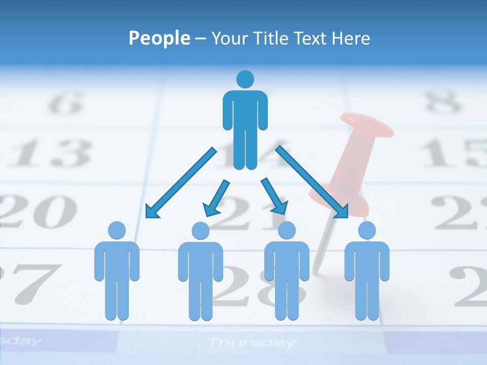 Red Square Calendar PowerPoint Template