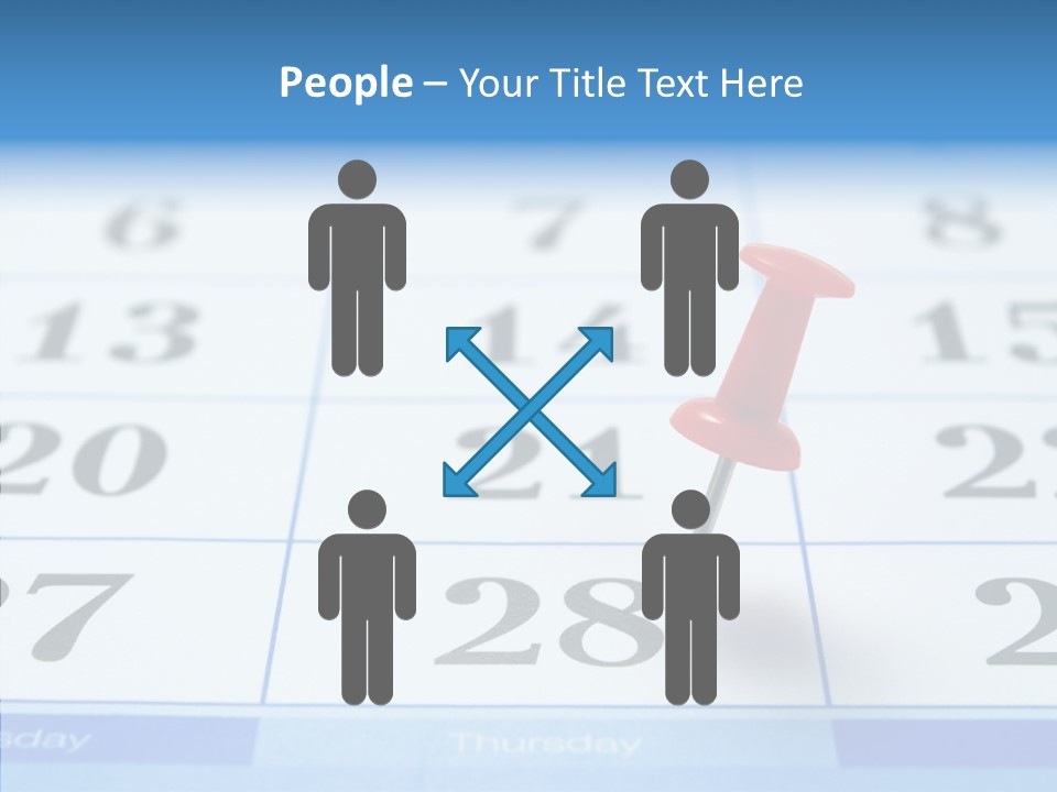 Red Square Calendar PowerPoint Template