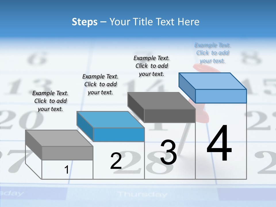 Red Square Calendar PowerPoint Template