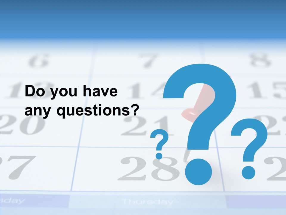 Red Square Calendar PowerPoint Template