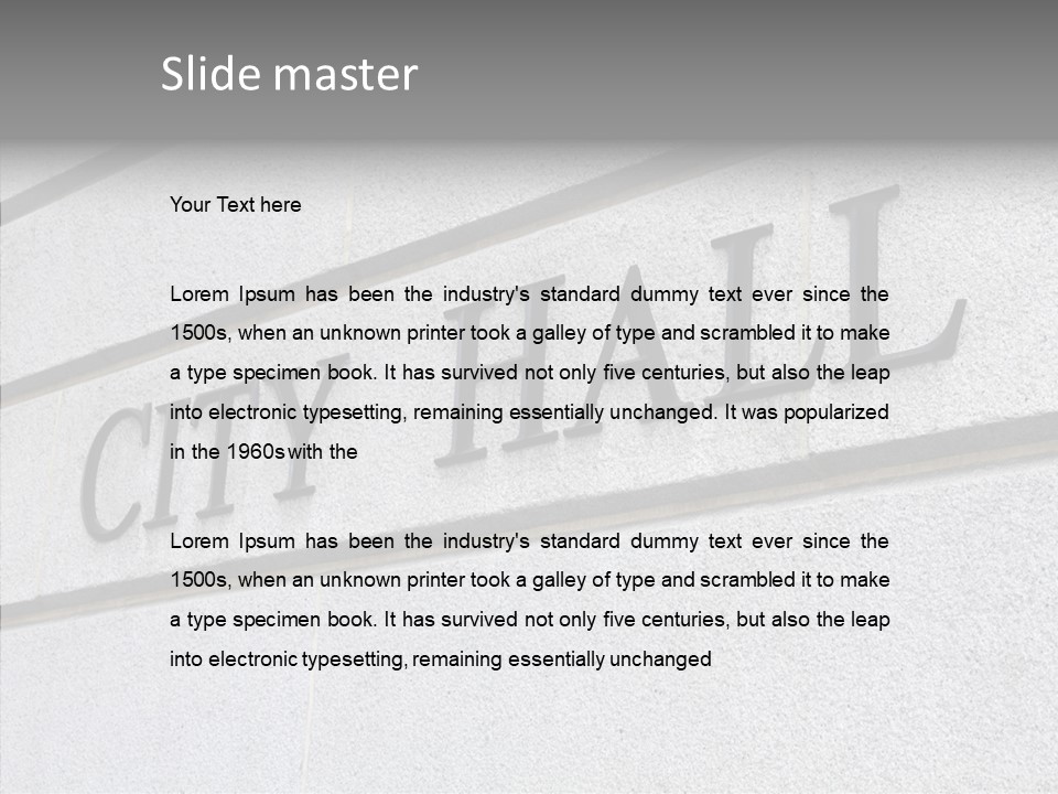 Local Government Town Mayoral PowerPoint Template