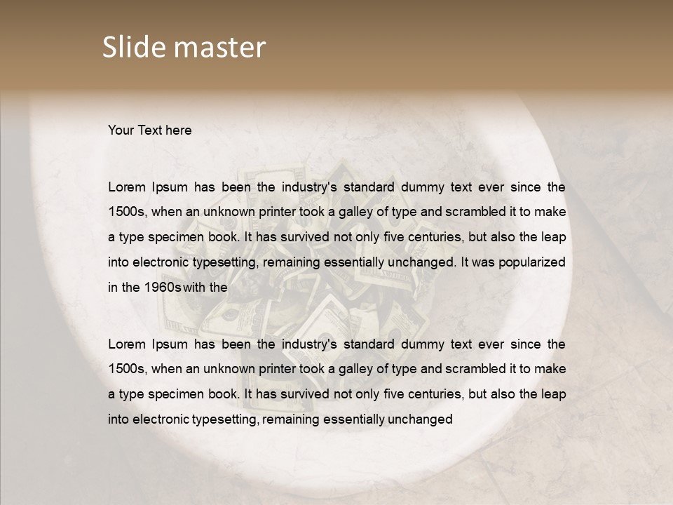 Metaphor Lost Payment PowerPoint Template