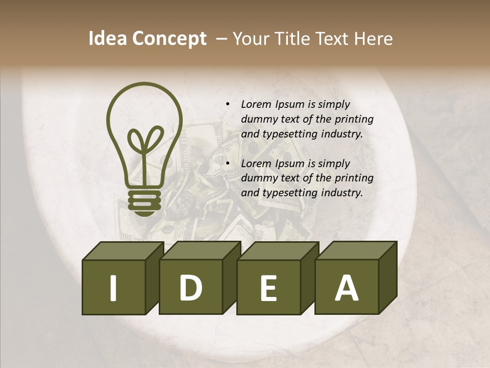 Metaphor Lost Payment PowerPoint Template