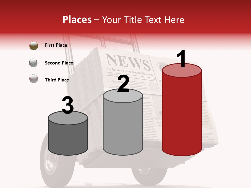 Handtruck Newspaper Tabloid PowerPoint Template