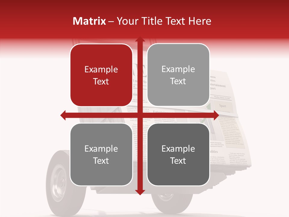 Handtruck Newspaper Tabloid PowerPoint Template