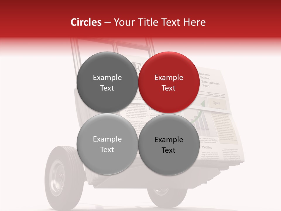 Handtruck Newspaper Tabloid PowerPoint Template