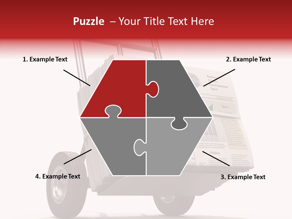 Handtruck Newspaper Tabloid PowerPoint Template