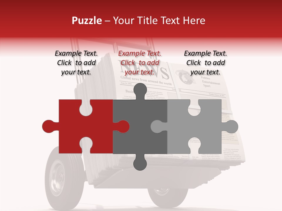 Handtruck Newspaper Tabloid PowerPoint Template