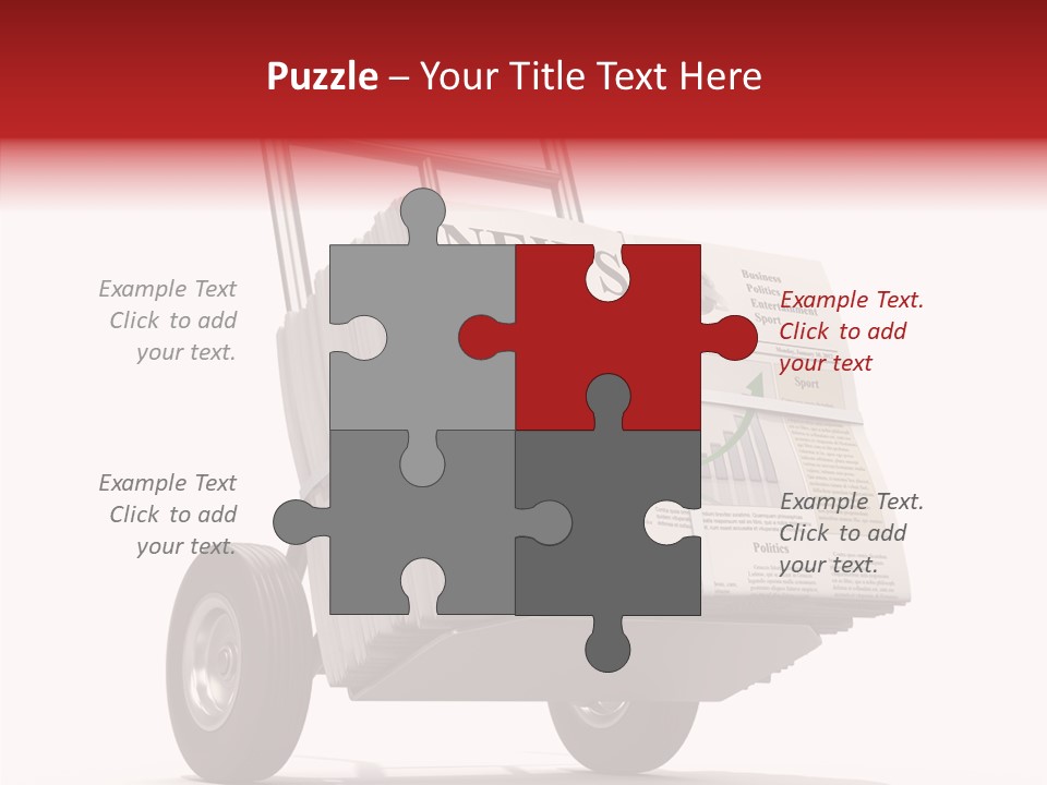 Handtruck Newspaper Tabloid PowerPoint Template