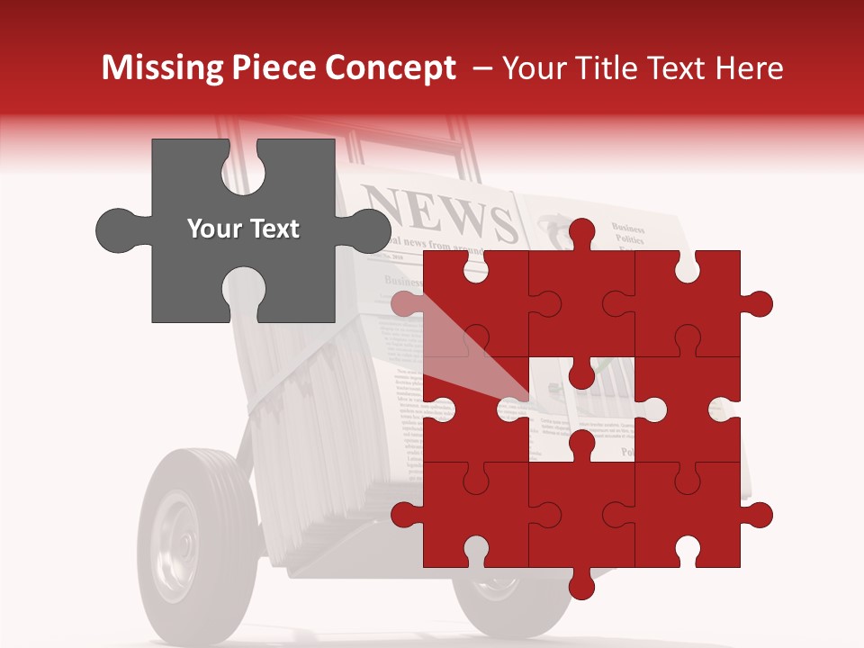 Handtruck Newspaper Tabloid PowerPoint Template