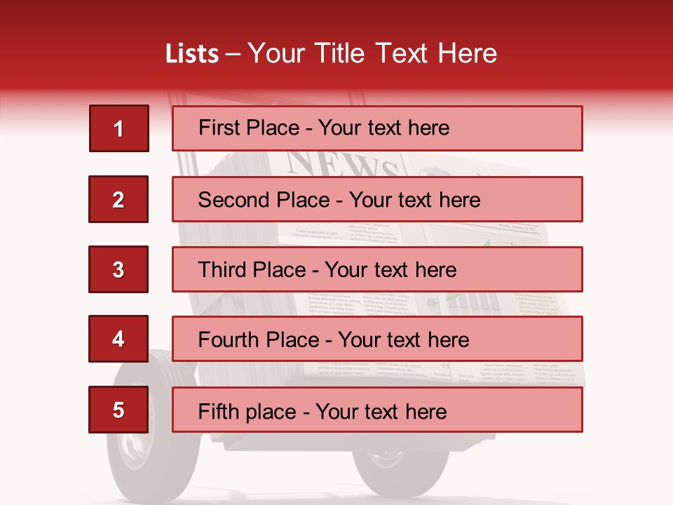 Handtruck Newspaper Tabloid PowerPoint Template